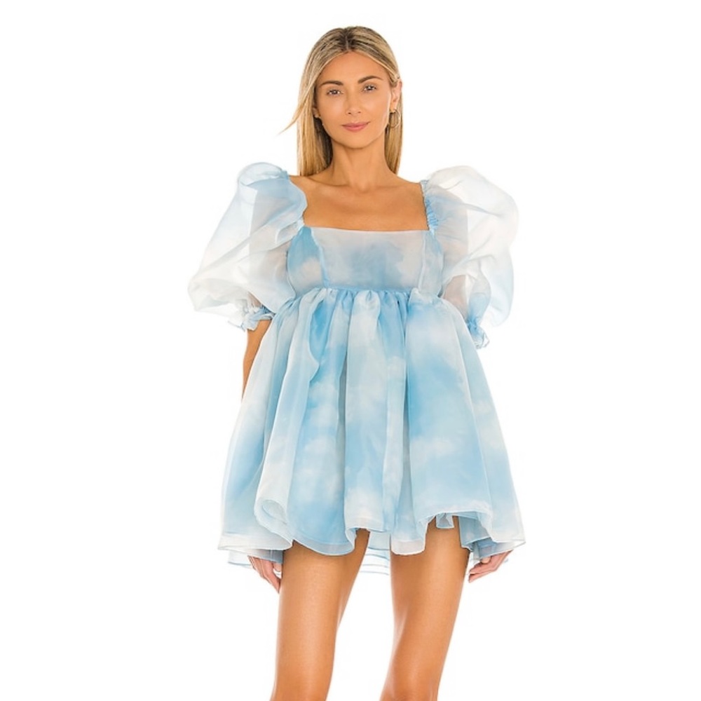 Selkie Blue Cloud Mini Dress